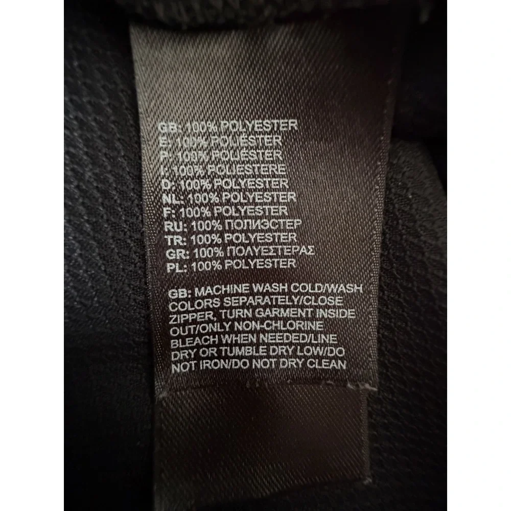 The North Face Pullover FlashDry 1/4 Quarter Zip Shirt Black Logo Large JBHS